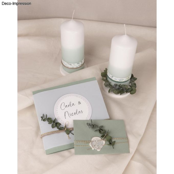 Wachsfolie Eukalyptus 20x10cm, SB-Btl. 1Stück, eukalyptus