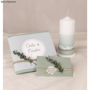 Wachsfolie Eukalyptus 20x10cm, SB-Btl. 1Stück, eukalyptus