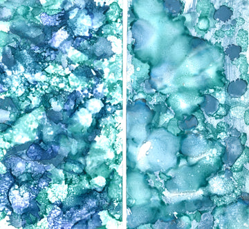 Verzierwachsplatte Design by Babsi mit Alkoholtinte Unikate 10x20cm 1 Stück
