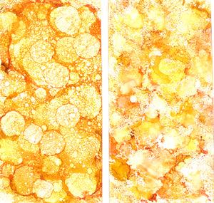 Verzierwachsplatte Design by Babsi mit Alkoholtinte Unikate 10x20cm 1 Stück