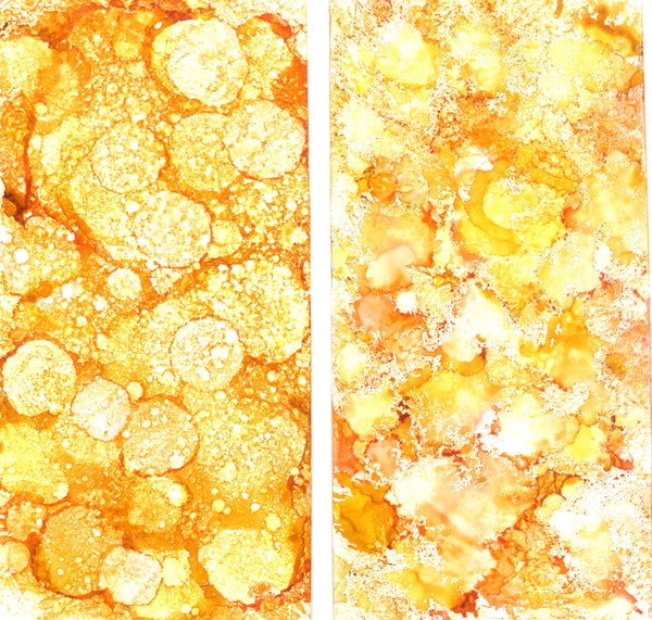 Verzierwachsplatte Design by Babsi mit Alkoholtinte Unikate 10x20cm 1 Stück