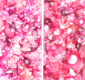 Verzierwachsplatte Design by Babsi mit Alkoholtinte Unikate 10x20cm 1 Stück