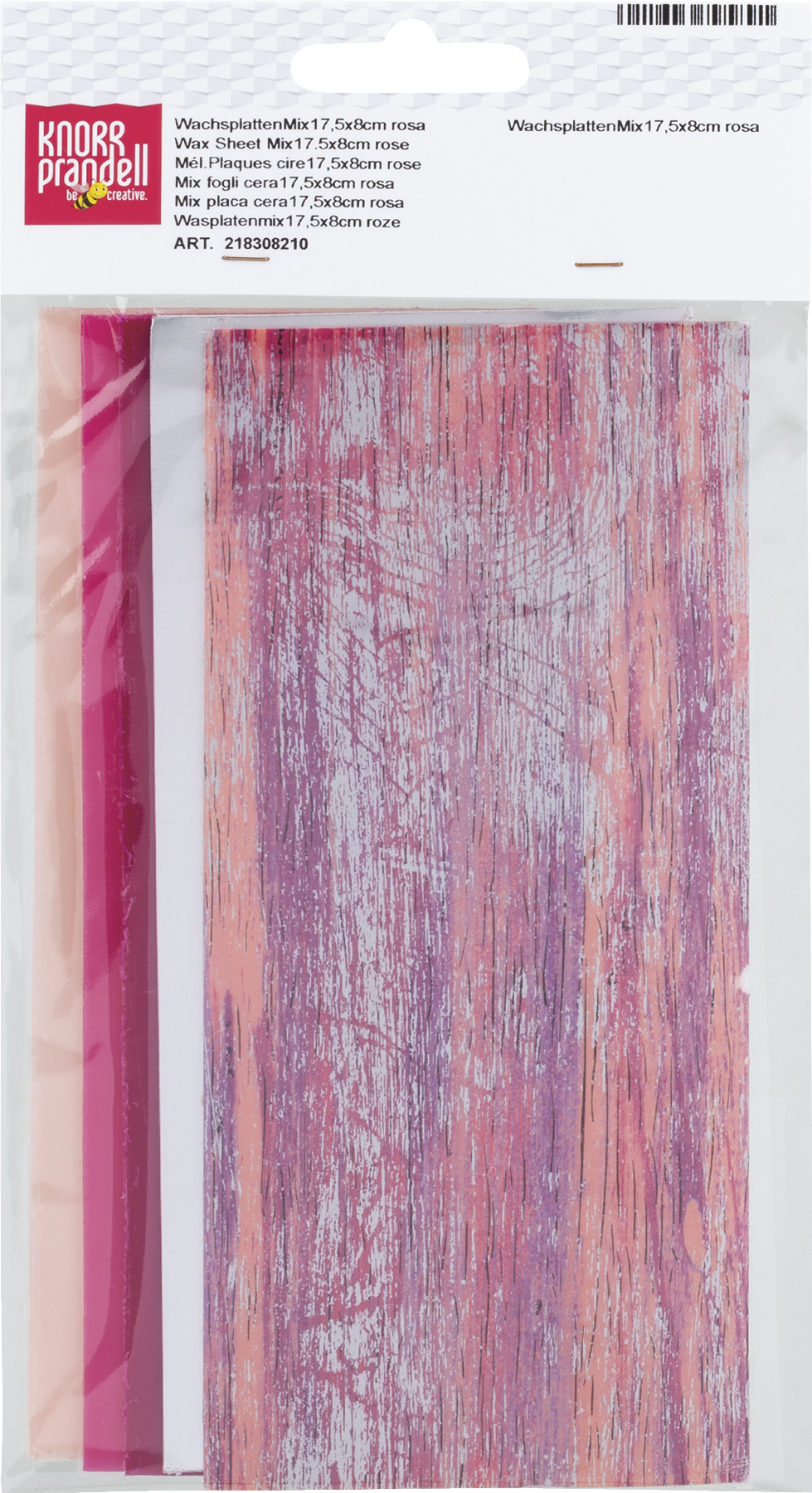 Wachsplatten-Sortiment „Sortierung Rosa“ 175 x 80 x 0,5 mm