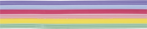 Wachsstreifen pastell Sortiment 200 mm Ø 2 mm 24 Stück/Packung