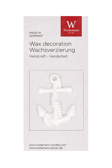 Wachsverzierung Anker weiß 45x35mm 1 Stück