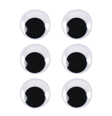 Wackelaugen rund 30 mm 6 Stück/Btl