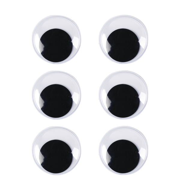 Wackelaugen rund 30 mm 6 Stück/Btl