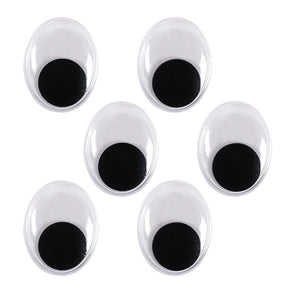 Wackelaugen oval 14x18mm Stück Glubschaugen Bastelaugen Klebeaugen Kunststoffaugen Wobby Eyes
