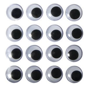 Wackelaugen aus Kunststoff rund 14 mm 50 Stück