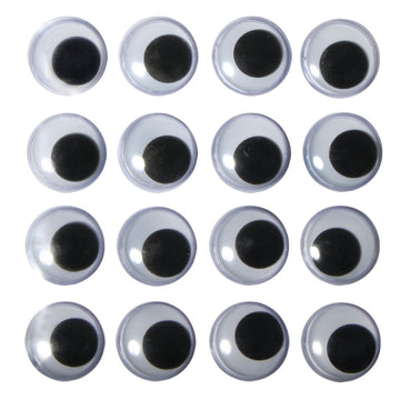 Wackelaugen aus Kunststoff rund 14 mm 50 Stück