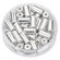 Wachsperle Walze silber 4x9mm 35 Stk./Dose