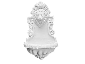 Miniatur Wandbrunnen mit Löwenkopf weiß für orientalische Krippen 7cm