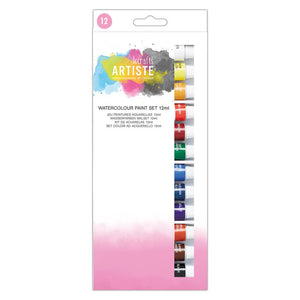Docrafts Artiste Aquarellfarben-Set, 12 Tuben à 12 ml