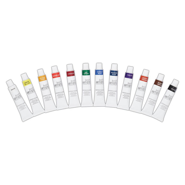 Docrafts Artiste Aquarellfarben-Set, 12 Tuben à 12 ml