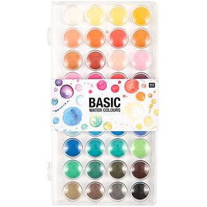 Rico Design Basic Water Colors Wasserfarbkasten 36 Farben