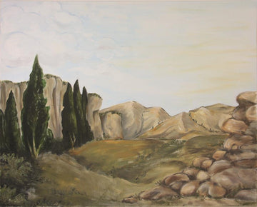 Hintergrund für Weihnachtskrippen Zypresse 70x100cm