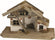 Weihnachtskrippen Stall Berchtesgaden 39,5x19x23,5cm