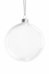 Glaskugel flach Medaillon transparent 8cm 1 Stück