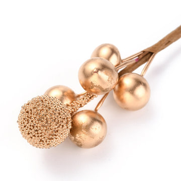Weihnachtspick Beeren gold ca. 10cm 1 Stück