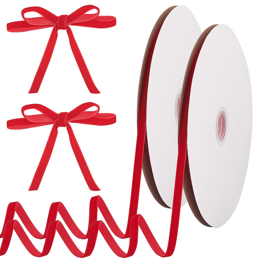 Samtband einseitig 7mm 24m / Rolle