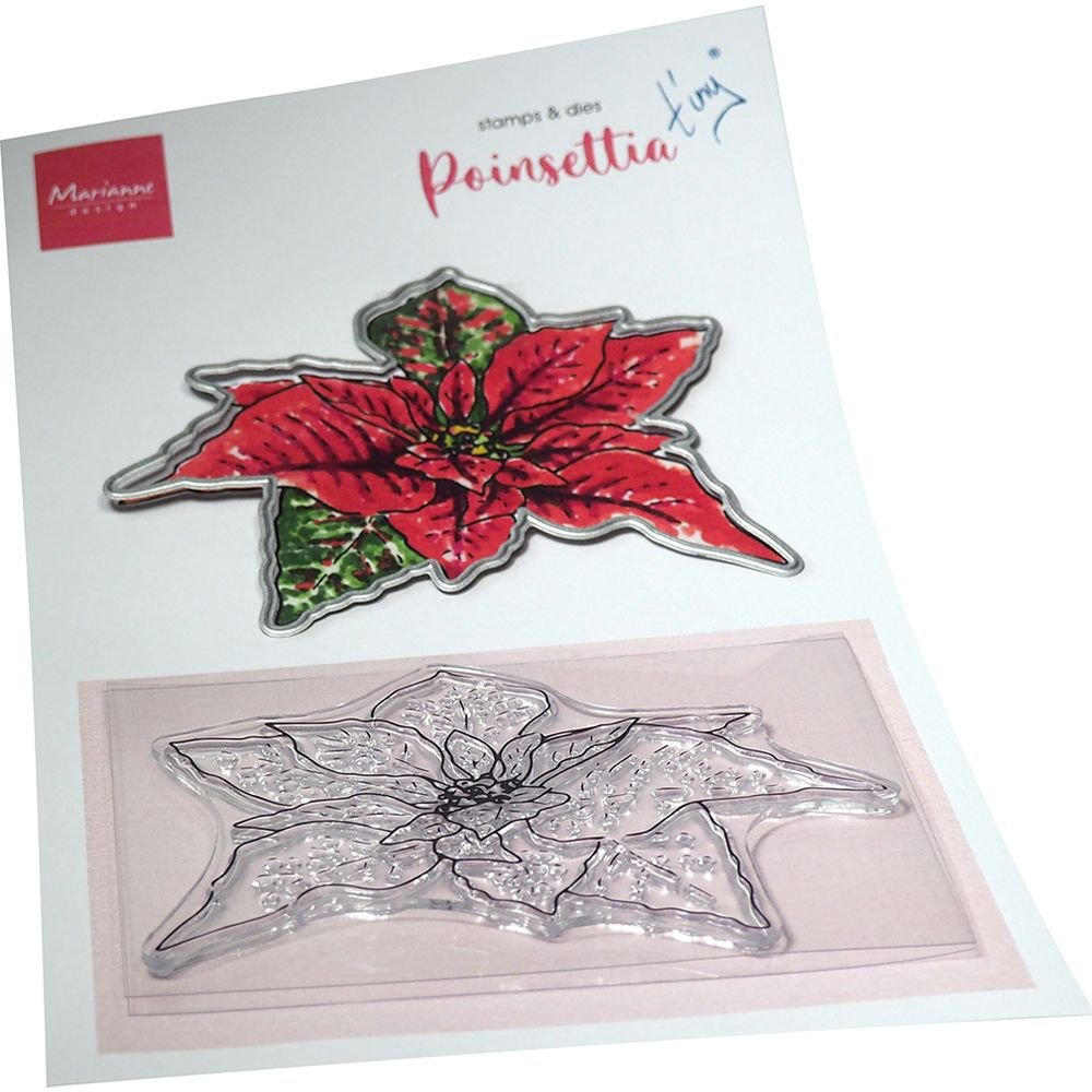 Marianne Design Tiny's Flowers - Poinsettia Weihnachtsstern Stanzschab