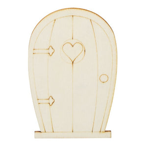 Holztüre V Miniatur  6,4x10x0,3cm natur