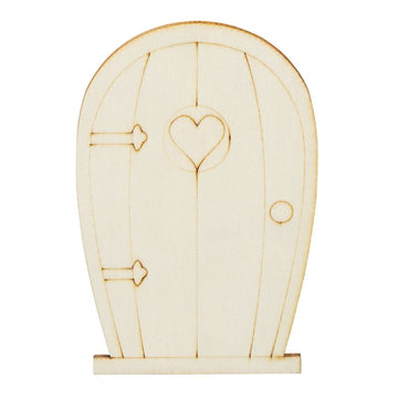 Holztüre V Miniatur  6,4x10x0,3cm natur