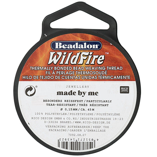 Beadalon Wildfire Garn weiß 0,15mm 45,8m 1 Spule