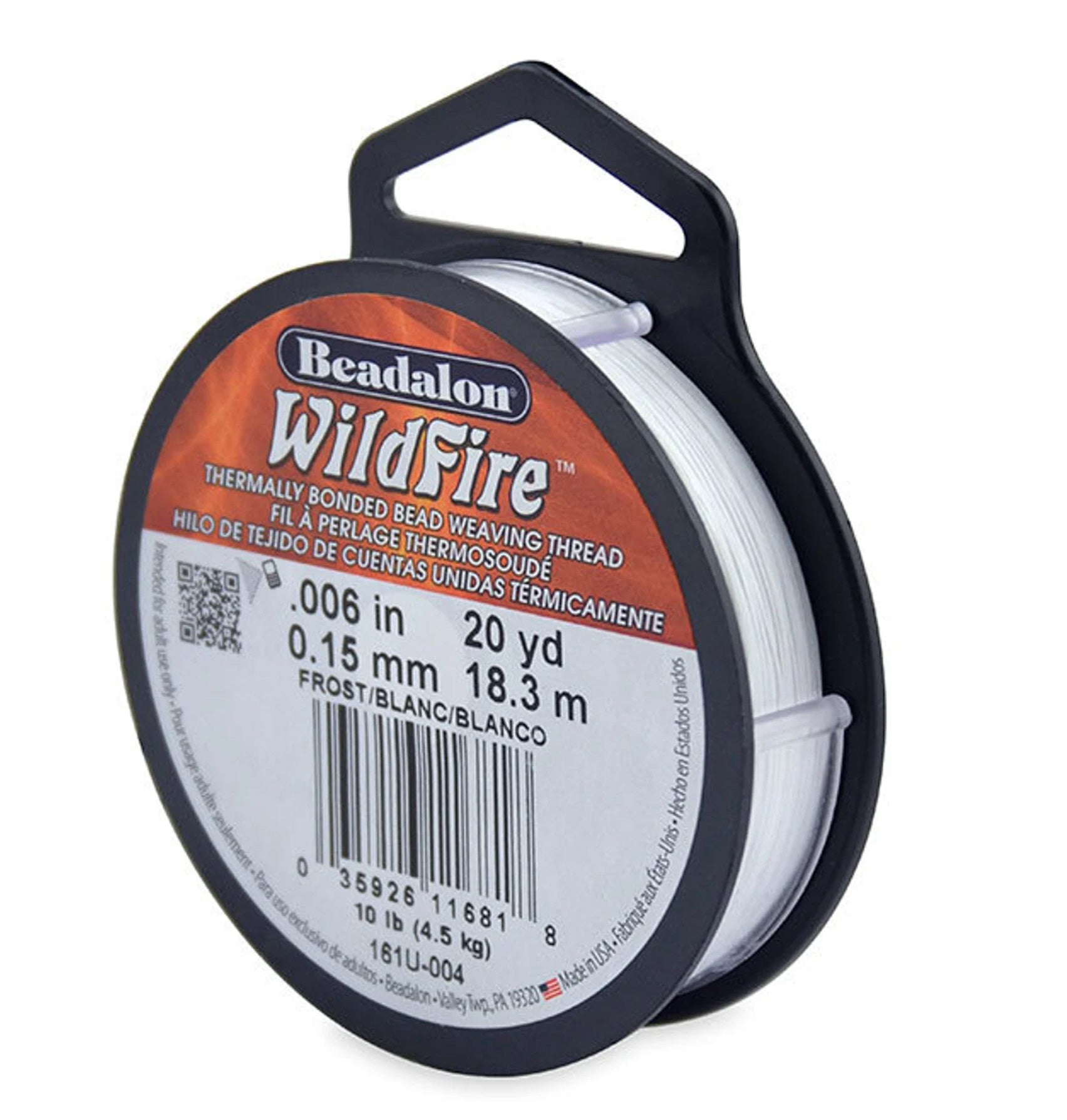 Beadalon Wildfire Garn weiß 0,15mm 45,8m 1 Spule