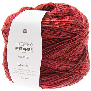 Rico Creative Melange Aran WONDERBALL Wolle 200g / 640m