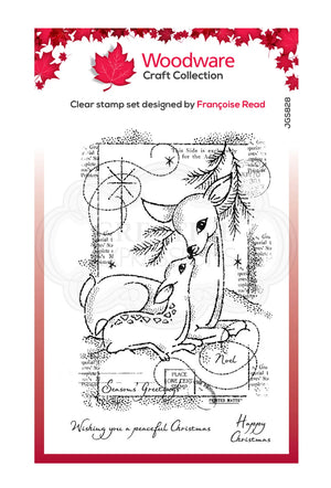 Woodware Silikonstempel Bambi Reh 9x13cm