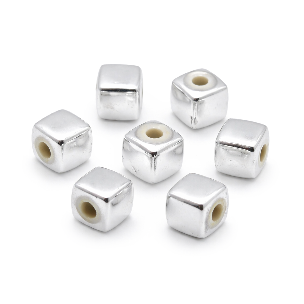 Wachsperle Würfel metallic 4x4x4mm 150 Stück / Dose