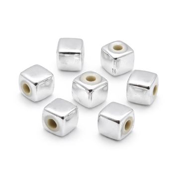 Wachsperle Würfel metallic 4x4x4mm 150 Stück / Dose