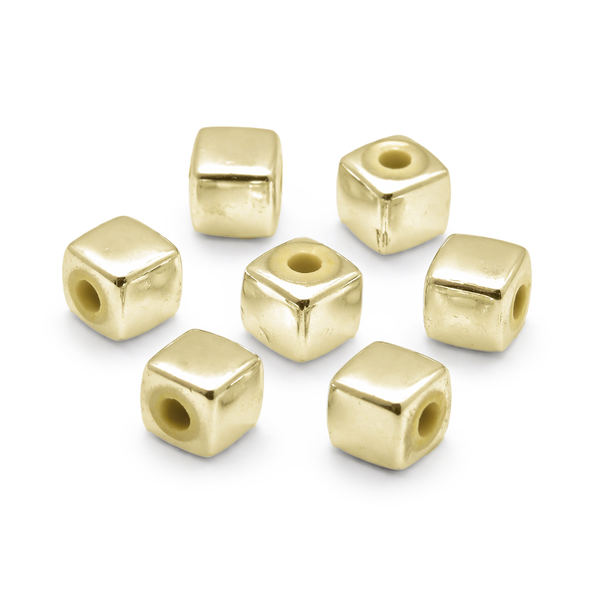 Wachsperle Würfel metallic 4x4x4mm 150 Stück / Dose