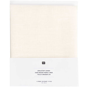 Zählstoff SB Leinen weiß 46x46cm 11-fädig 100% Leinen