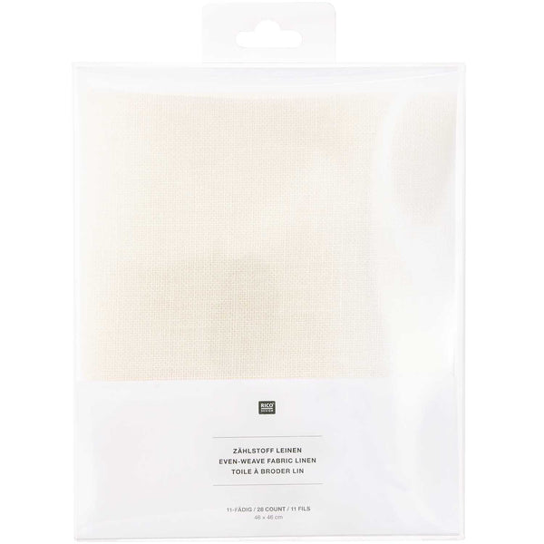 Zählstoff SB Leinen weiß 46x46cm 11-fädig 100% Leinen