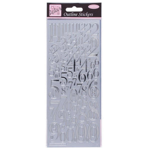 Outline Stickers Mixed Numbers Zahlensticker 1 Bogen 24x10cm