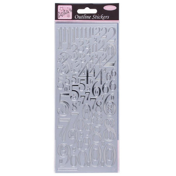 Umrissaufkleber Gemischte Zahlen Zahlensticker 1 Bogen 24x10cm