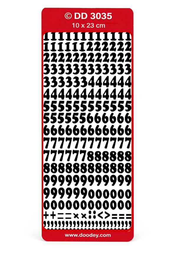 Shiny Outline Stickers Zahlen 23x10cm 1 Bogen