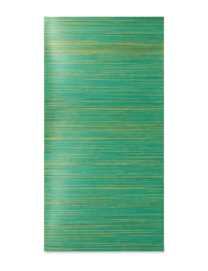 Zera-Wachsplatte handbemalt gestreift türkis-gold 200x100x0,5mm 1 Stück