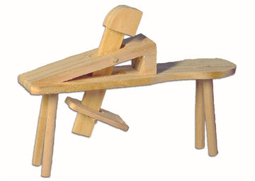 Miniatur Schnitzbock Krippenzubehör aus Holz 6cm