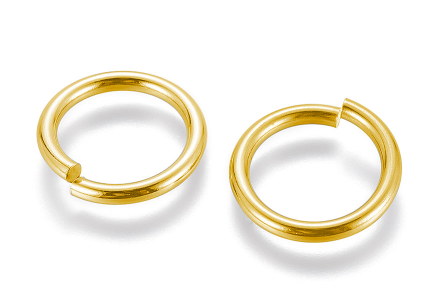 Biegeringe Zwischenringe für Schmuckherstellung aus Metall goldfarbig in verschiedenen Größen