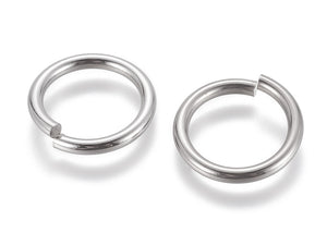 Zwischenringe aus Metall silbern 10mm 10 Stk./Pkg