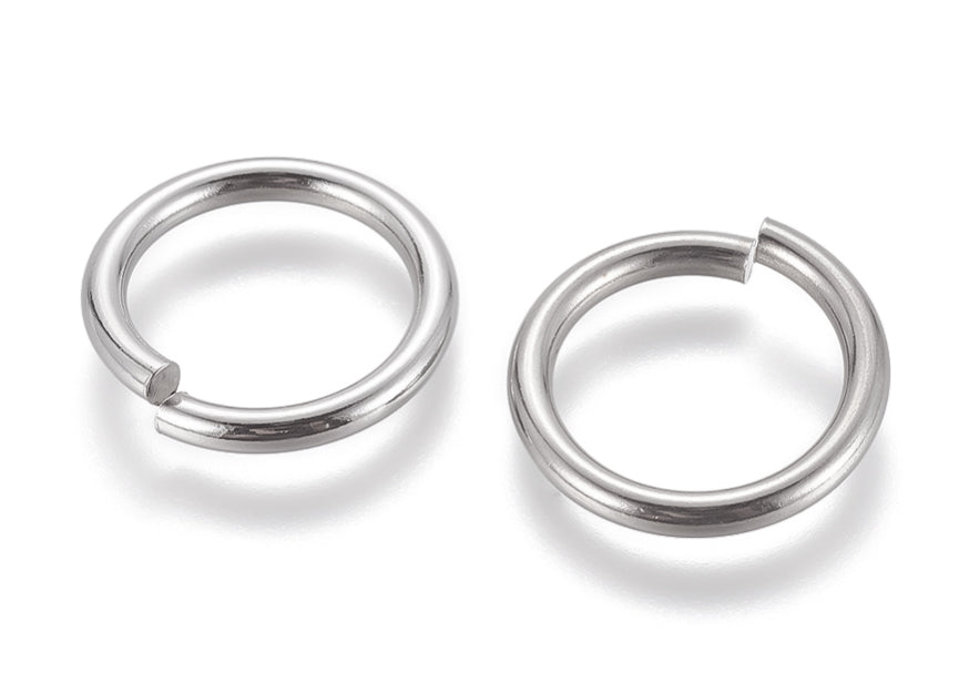 Zwischenringe aus Metall silbern 10mm 10 Stk./Pkg