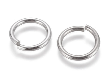 Zwischenringe aus Metall silbern 14mm 10 Stück
