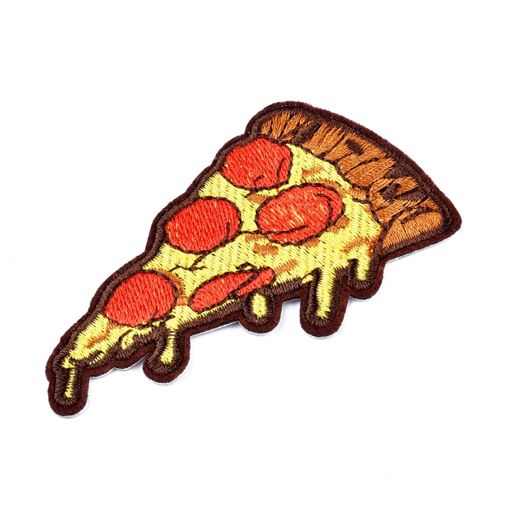 Patch Pizzastück Dreieck rund Aufbügeln/Aufnähen 81x41x1,5mm