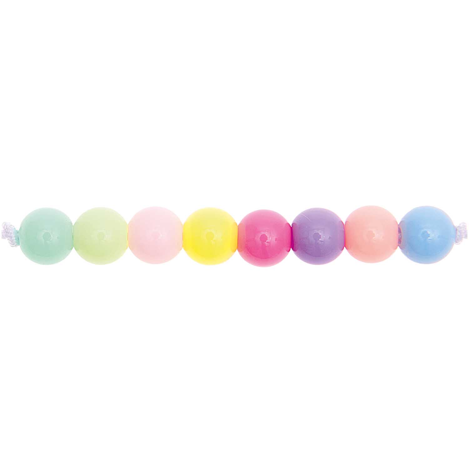 Kunststoffperlen rainbow pastell Mix Ø 6mm  80 Stück Itoshii