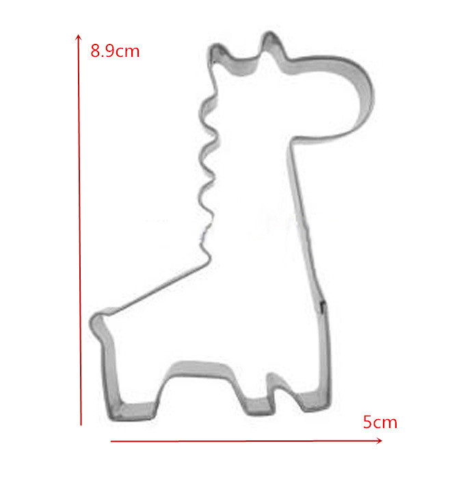 Ausstechform Giraffe aus Edelstahl 86x50x17,5mm