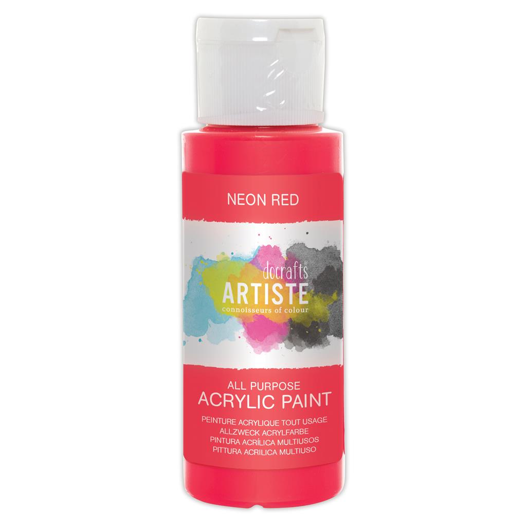 Docraft Artiste NEON Acrylic Paint Allesfarbe 59ml