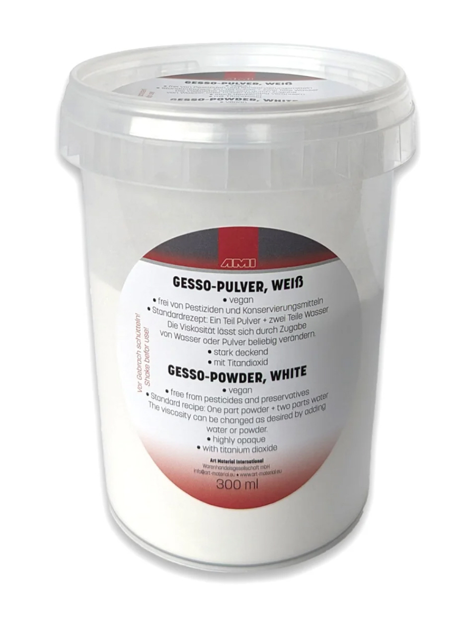 Gesso-Pulver weiß stark deckend vegan 300ml